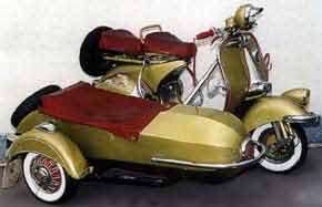 K�nigin-Gespann, Vespa, Bj. 1954